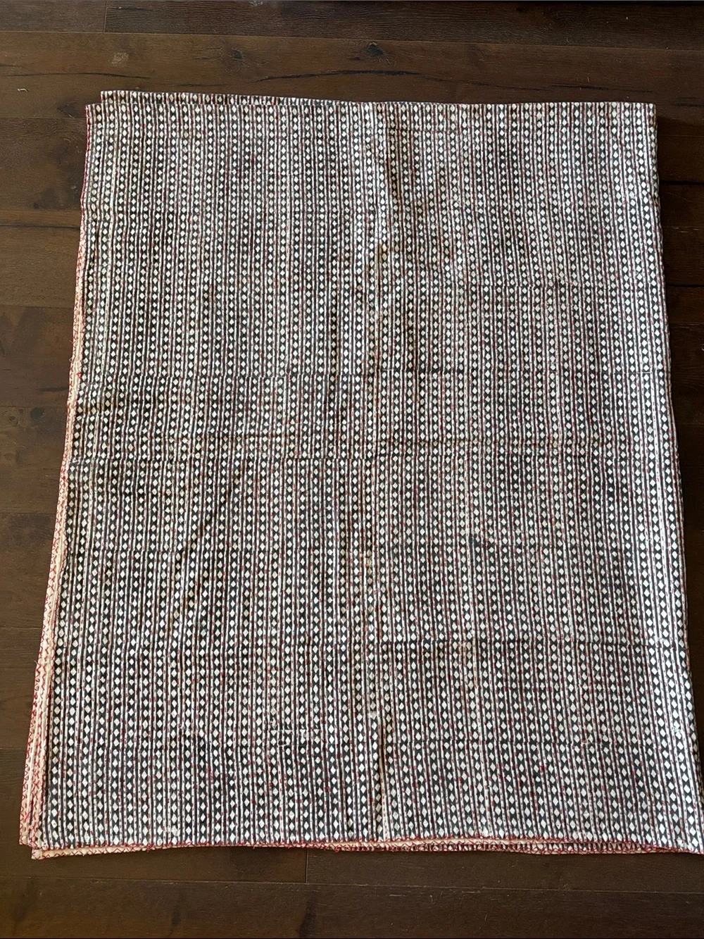 Vintage Cotton Block Print Quilt